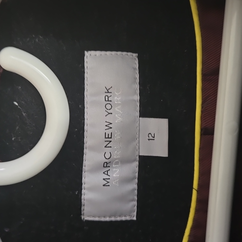 Marc New York Andrew Marc Faux Leather Sleeve Pea Coat - Picture 2 of 16